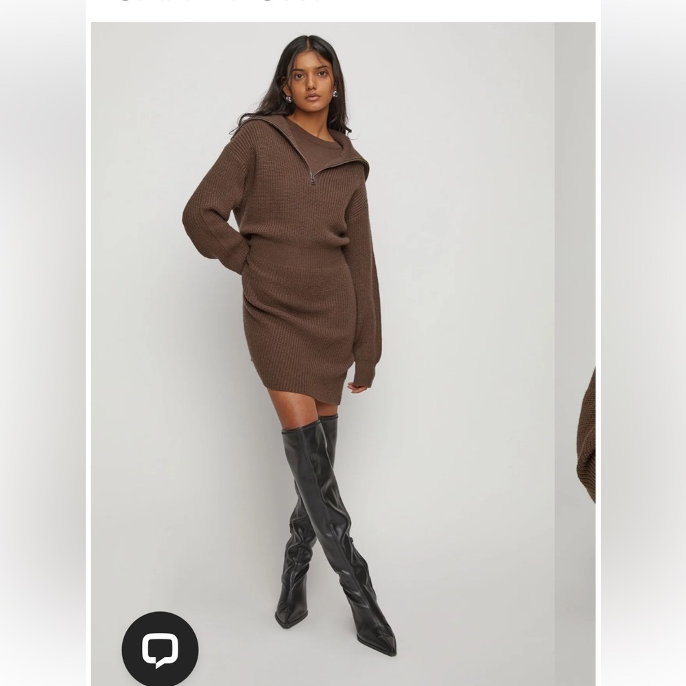 Oak + Fort half zip sweater dress